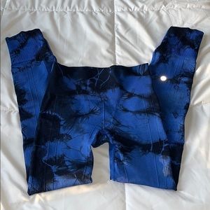 Lululemon tie-dye ribbed leggings